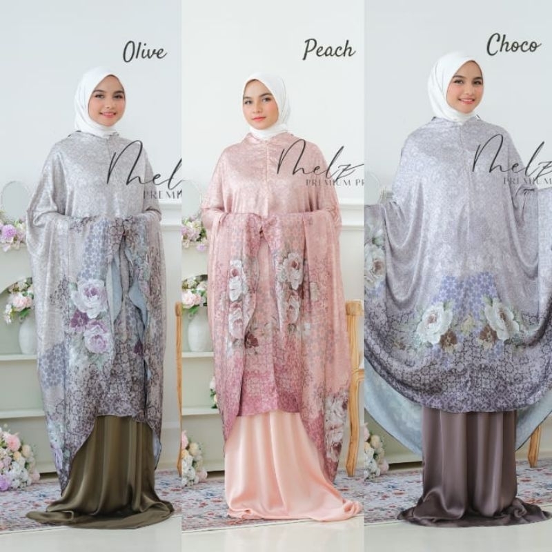 Mukena Armany set prayer rose flower Melz hijab