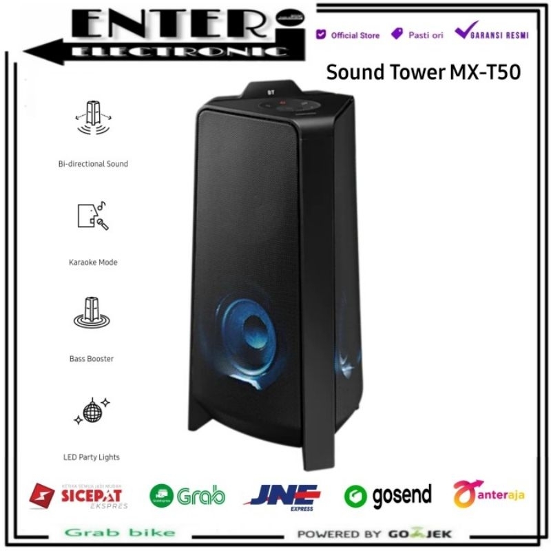 SAMSUNG MX T50 - SOUND TOWER SPEAKER PORTABLE PARTY KARAOKE BLUETOOTH 500 WATT RMS SAMSUNG HIFI GIGA