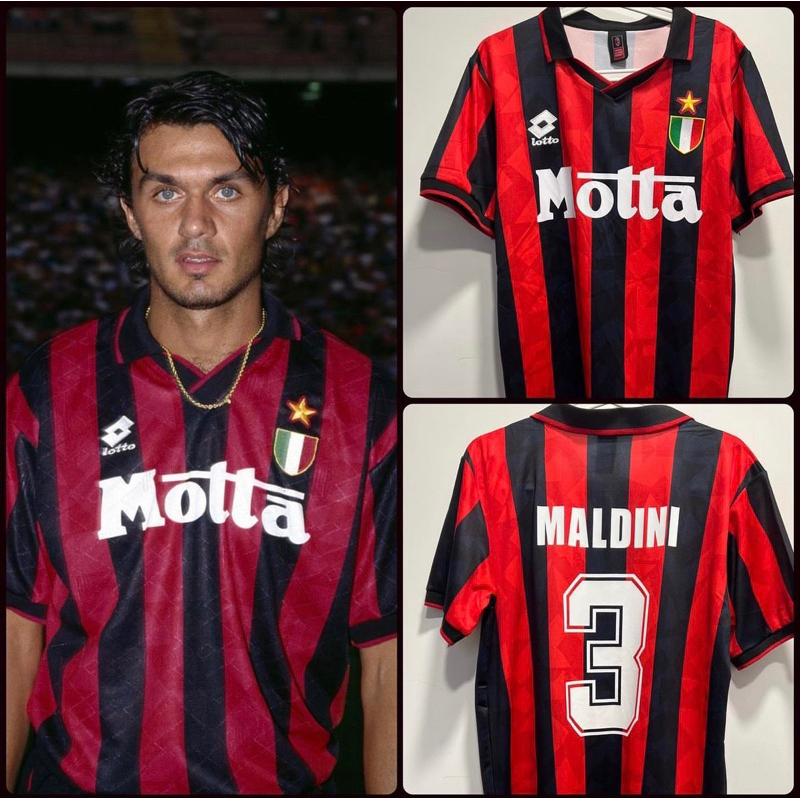 jersey retro ac milan sponsor motta