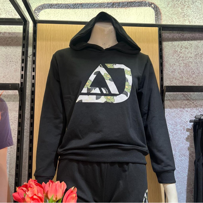 AMERICAN JEANS Sweater Hoodie Wanita Motif Print S - XL