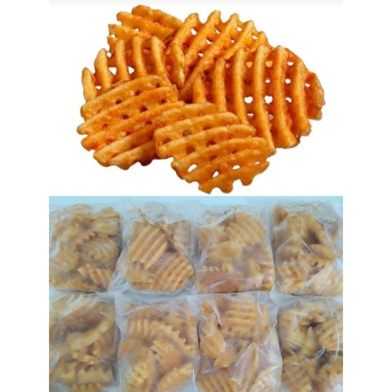 

Mccain kentang waffles/ waffle fries repack 250 & 500 gr