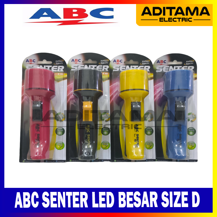 ABC SENTER BATERAI LED BESAR SIZE D/ SENTER ABC BESAR LED