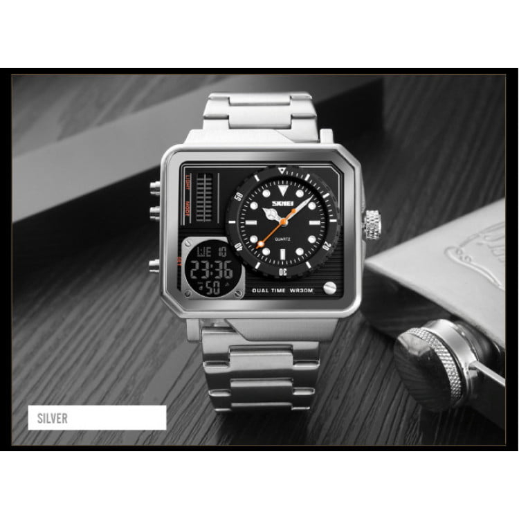 Jam Tangan Pria / SKMEI 1392 Dial Men Quartz Digital / Jam Tangan Analog Digital Sport Original