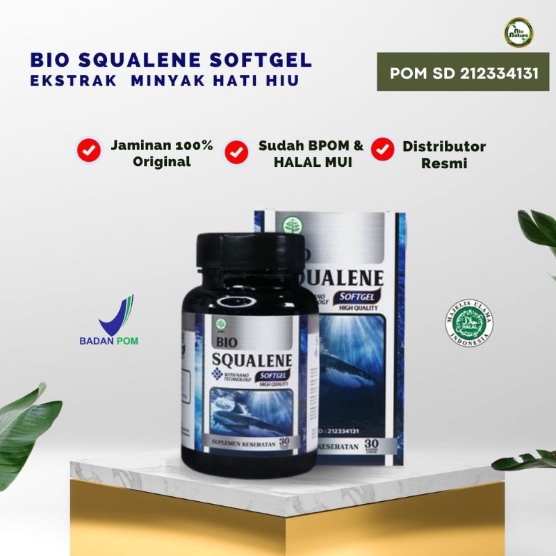BIO SQUALANE SOFTGEL ekstrak minyak hati ikan hiu 100% murni asli original obat multikhasiat