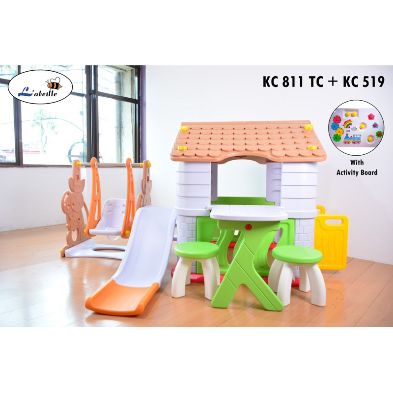 Makassar - Labeille KC 811 TC + KC 519 5in1 Super Luxury Dream House Slide Swing Table Chair