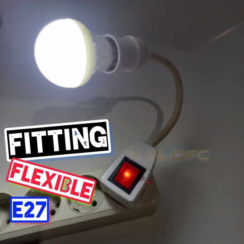 Fitting Lampu Flexible, Fiting lampu Colok, Lampu Tidur,lampu belajar,lampu hias,lampu kamar steker