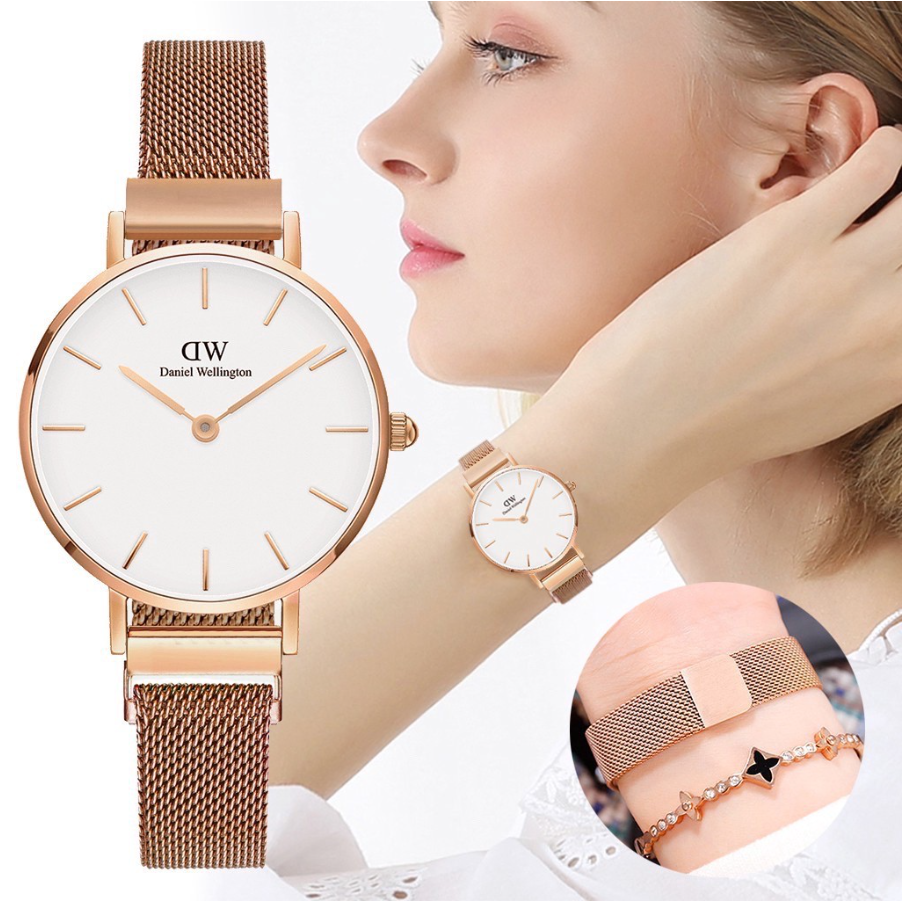 JAM TANGAN DW - WANITA RANTAI MAGNET PREMIUM ANALOG CASUAL MURAH FASHION KEKINIAN TERBARU