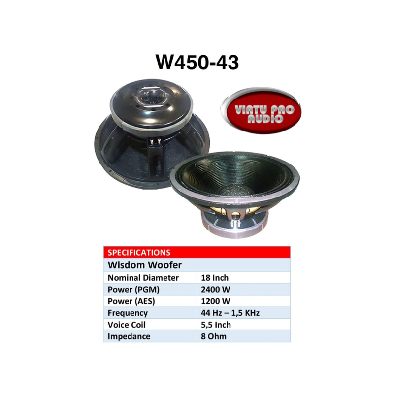 Speaker WISDOM  18" Spul 5,5" / W450-43 Original