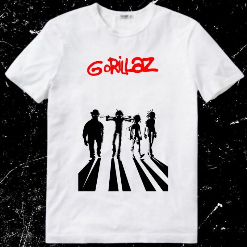 Baju Kaos Tshirt Pria Laki Cowok Unisex Band Gorillaz D-Sides The Now Now Humanz The Fall G-Sides G 