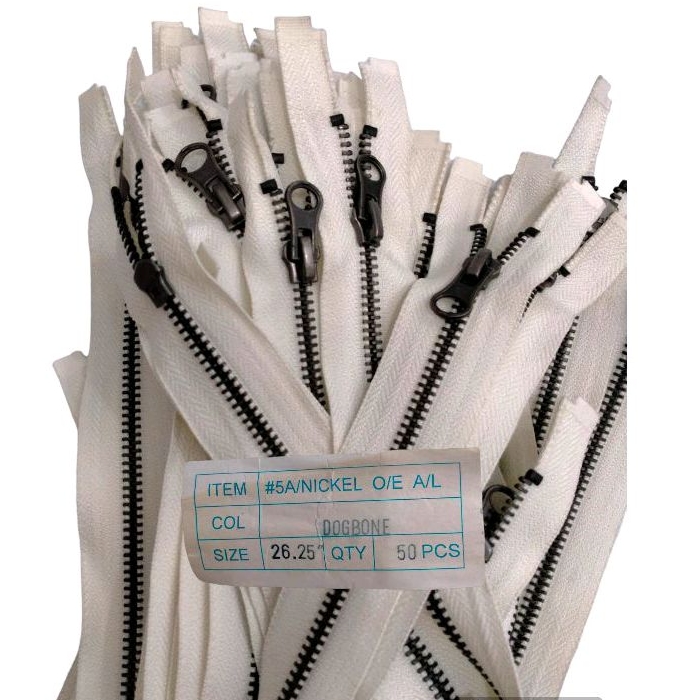 resleting jaket zepper gigi besi bakar sleting jaket no5 ukuran 27inch(69cm)