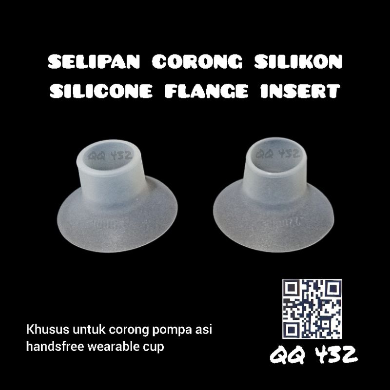 [New Item] Silicone Flange Insert Tipe PENDEK Size Genap Selipan corong Sisipan Flensa Corong Silikon Pompa Asi Breastpump Portabel Handsfree wearable collection cup universal