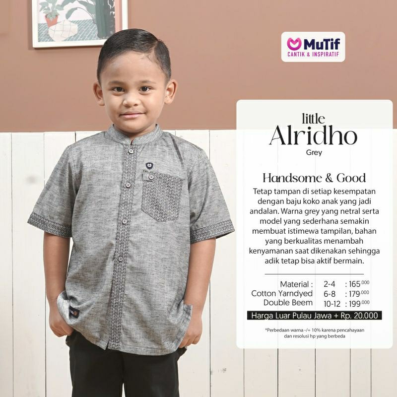 Mutif Sarimbit Alanis Grey Mist Mutif Man Alridho Little Alanis Little Alridho Baju Muslim Gamis Sarimbit Keluarga Family Series Terbaru Ori Lebaran 2023