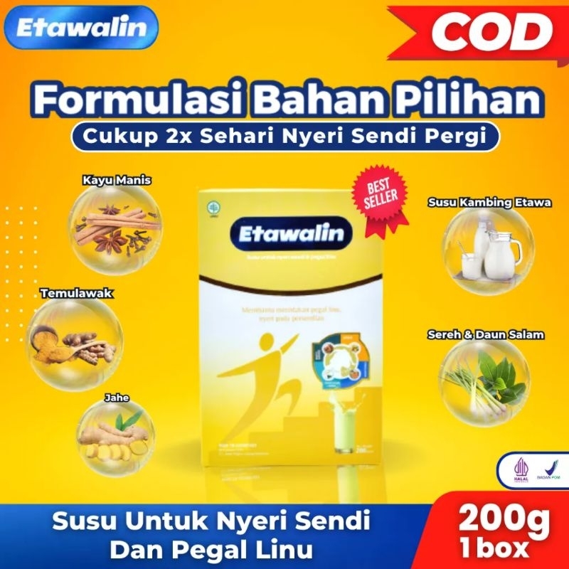 

[BEST SELLER] Susu Etawalin - Susu Kambing Etawa Atasi Nyeri Sendi & Asam Urat Cepat & Aman 100% Original BPOM