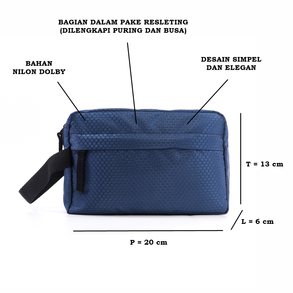 POUCH BAG TAS PRIA WANITA CLUTCH BAG TAS TANGAN HANDBAG POLOS TAS ORGANIZER MURAH