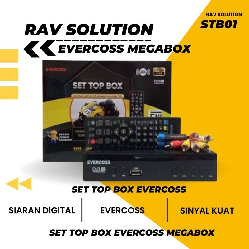 PAKET SET TOP BOX EVERCOSS + DONGLE