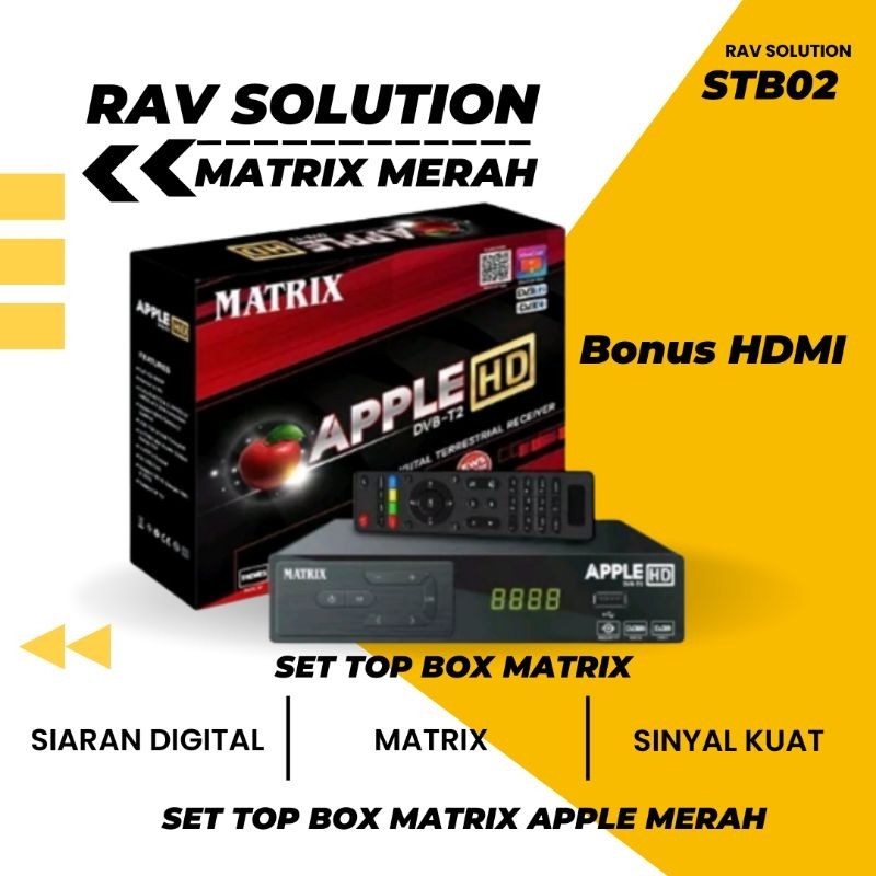 SET TOP BOX MATRIX APPLE MERAH BISA YOUTUBE