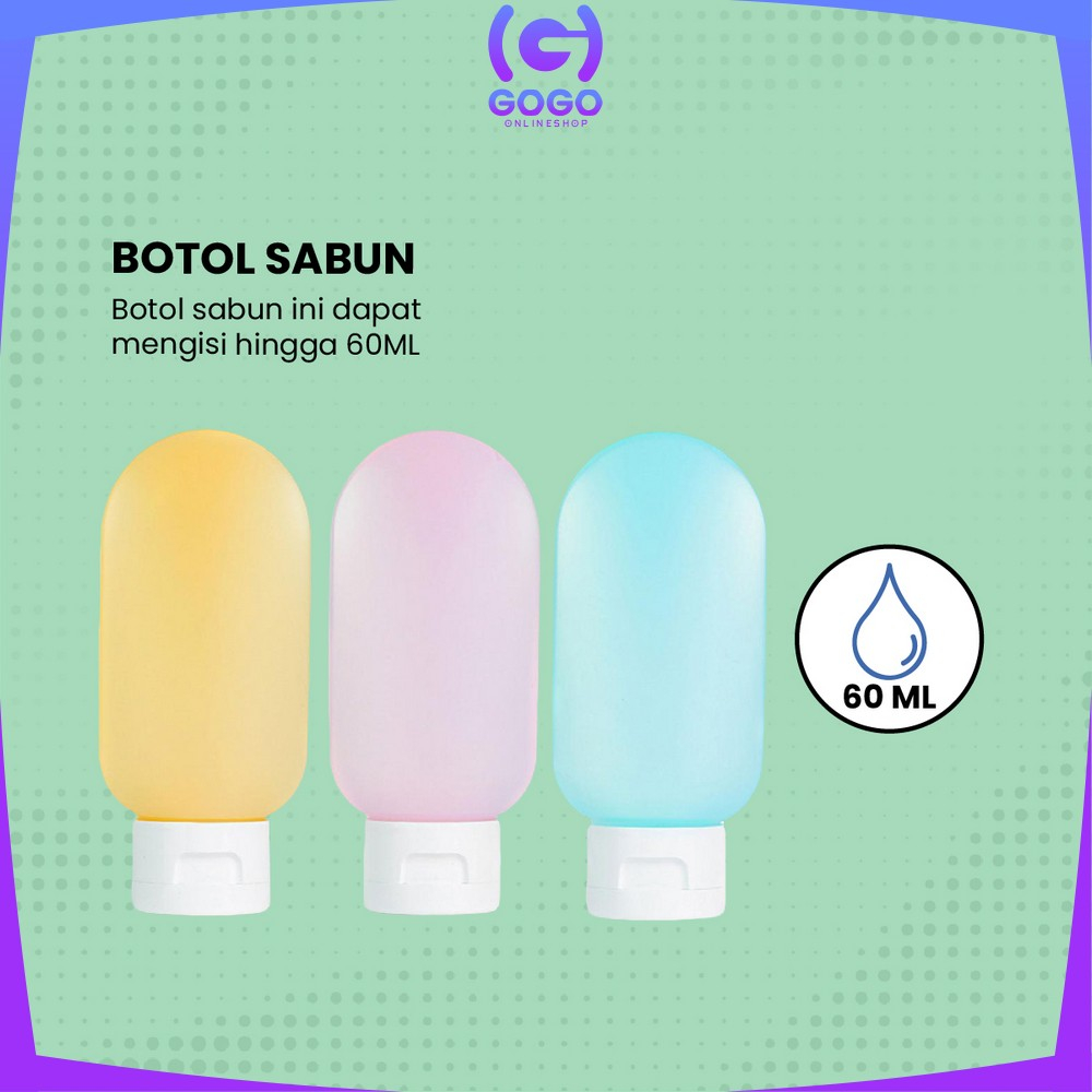 GOGO-C852 Botol Travel Portable Tempat Sabun Cair Botol Sabun Lotion Travelling / Travel Botol Refill Plastik Fliptop Tempat Isi Ulang Cosmetic