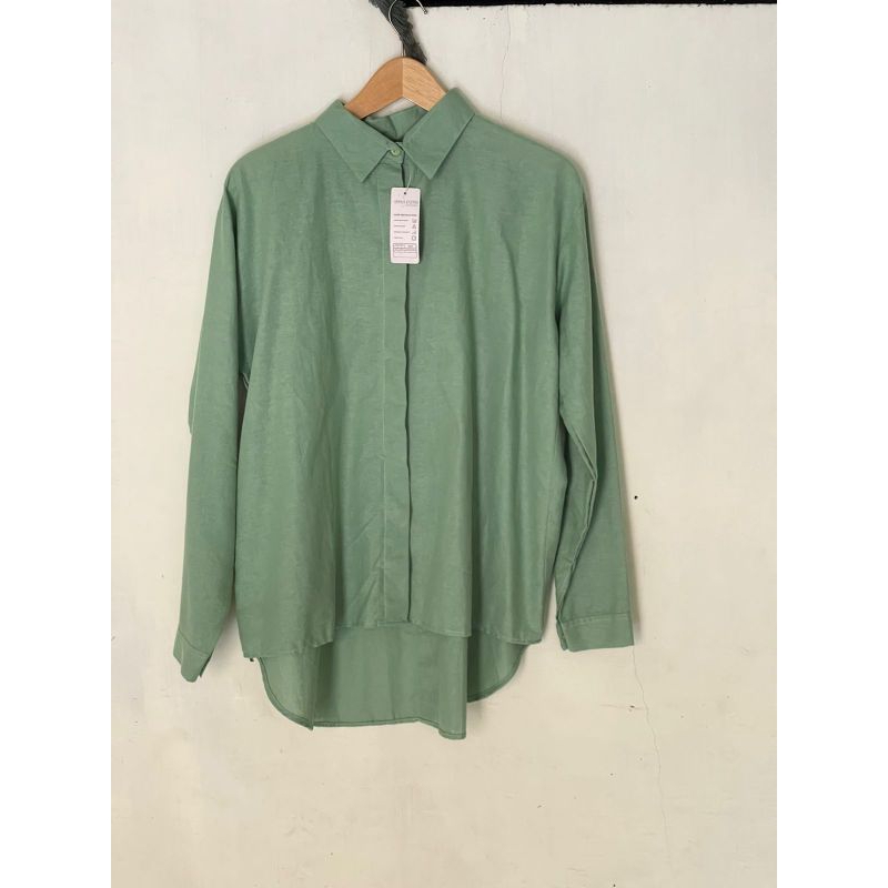 COD Blouse Rika Kemeja Oversize Linen