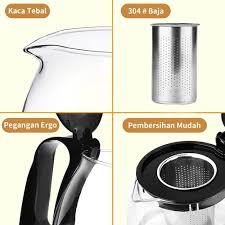 TEA POT SARINGAN/TEA POT 700 ML SET 5IN1/TEKO TEH KOPI MURAH/TEA POT KACA