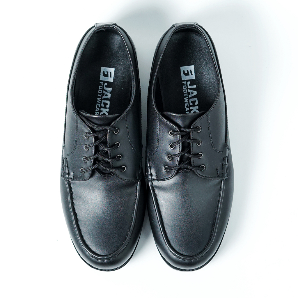 DIXON BLACK |ManNeedMe x JACK| Sepatu Pantofel Pria | Sepatu Derby Formal ORI