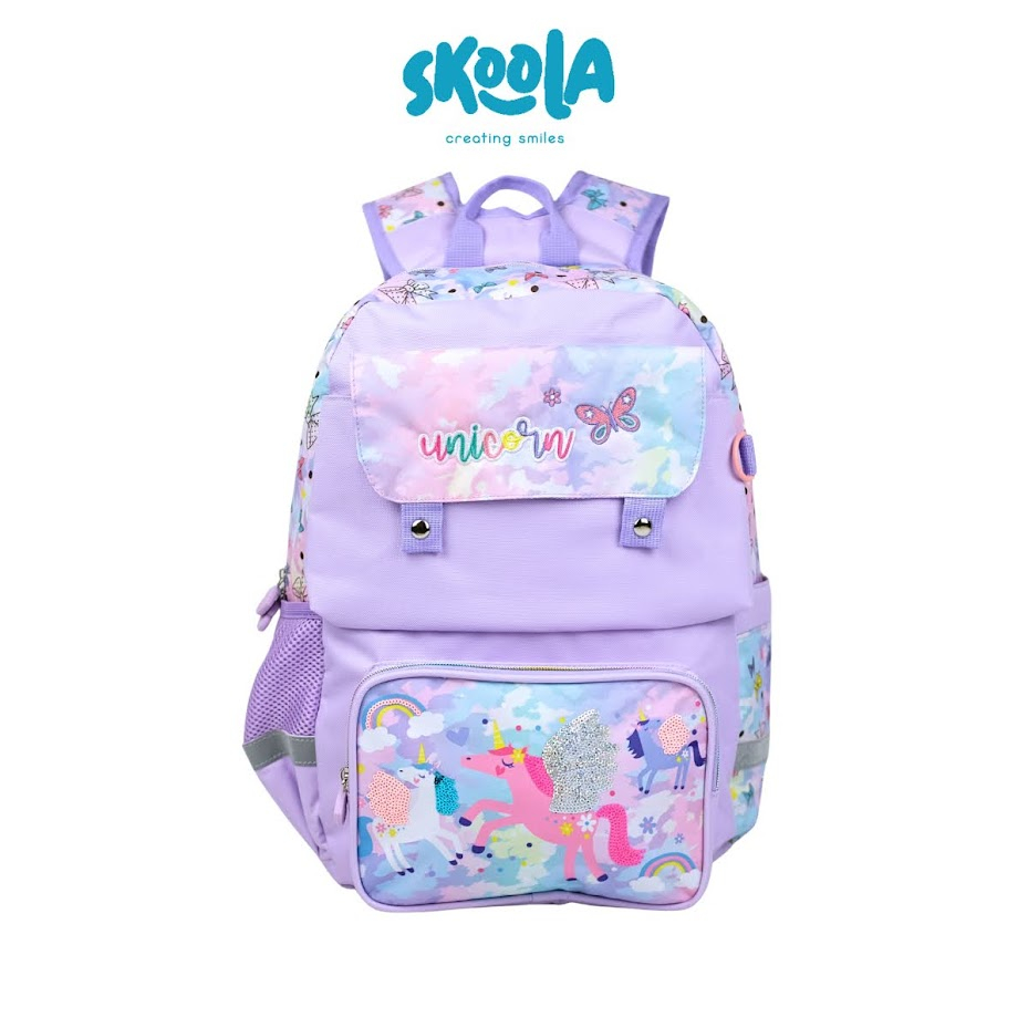 Skoola Tas Sekolah Anak Perempuan SD Ransel Unicorn Mermaid - Vira