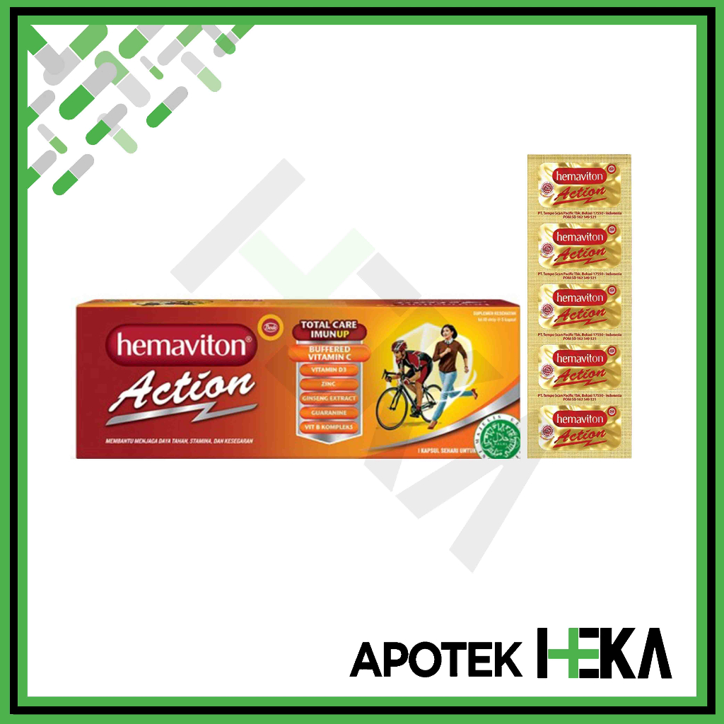 Hemaviton Action Total Care ImunUp Box Isi 10x5 Kapsul Multivitamin (SEMARANG)