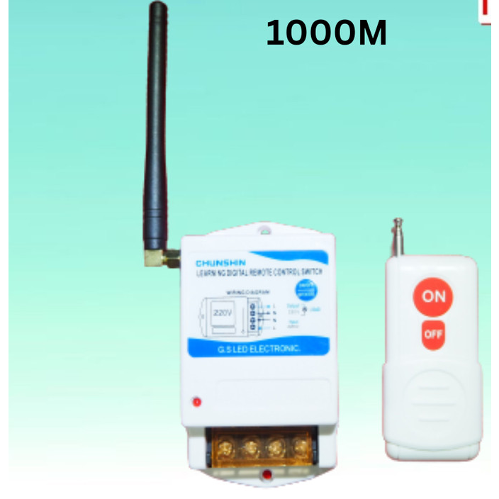 WIRELESS REMOTE CONTROL SWITCH ON OFF SAKLAR 220 VOLT - 1000M