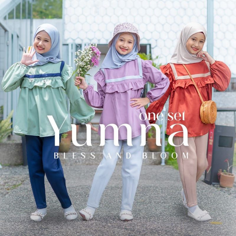 Set Blouse Pants Yumna One Set Untuk Anak Perempuan