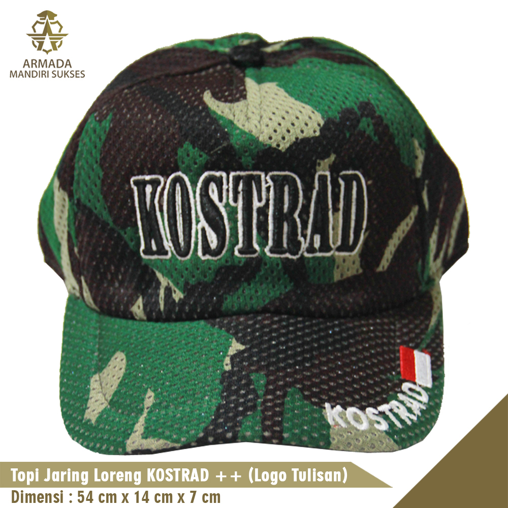 Topi Jaring Kostrad Loreng Logo - Topi Kostrad Loreng