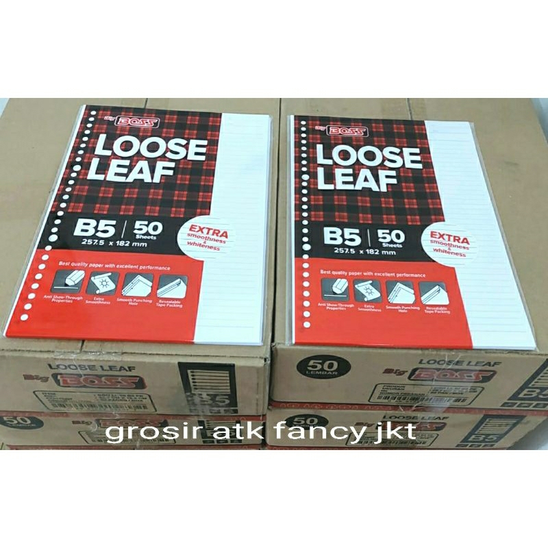 

Loose Leaf isi kertas file binder B5 Garis BigBoss BBO isi 50 Lembar Big Boss Paperline
