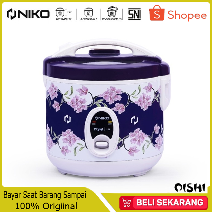 Promo Niko Oishi Batik 1.8 Liter mejikom / rice cooker Niko Oishi Batik 1.2 LITER / magic com liter 
