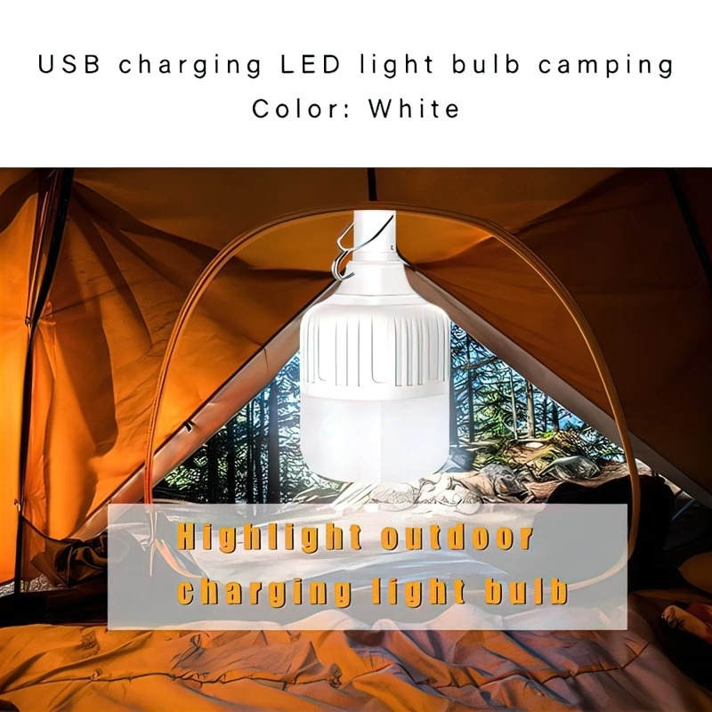 Lampu Gantung LED USB Outdoor Portable Tent Lamp Cool White - V01 - White