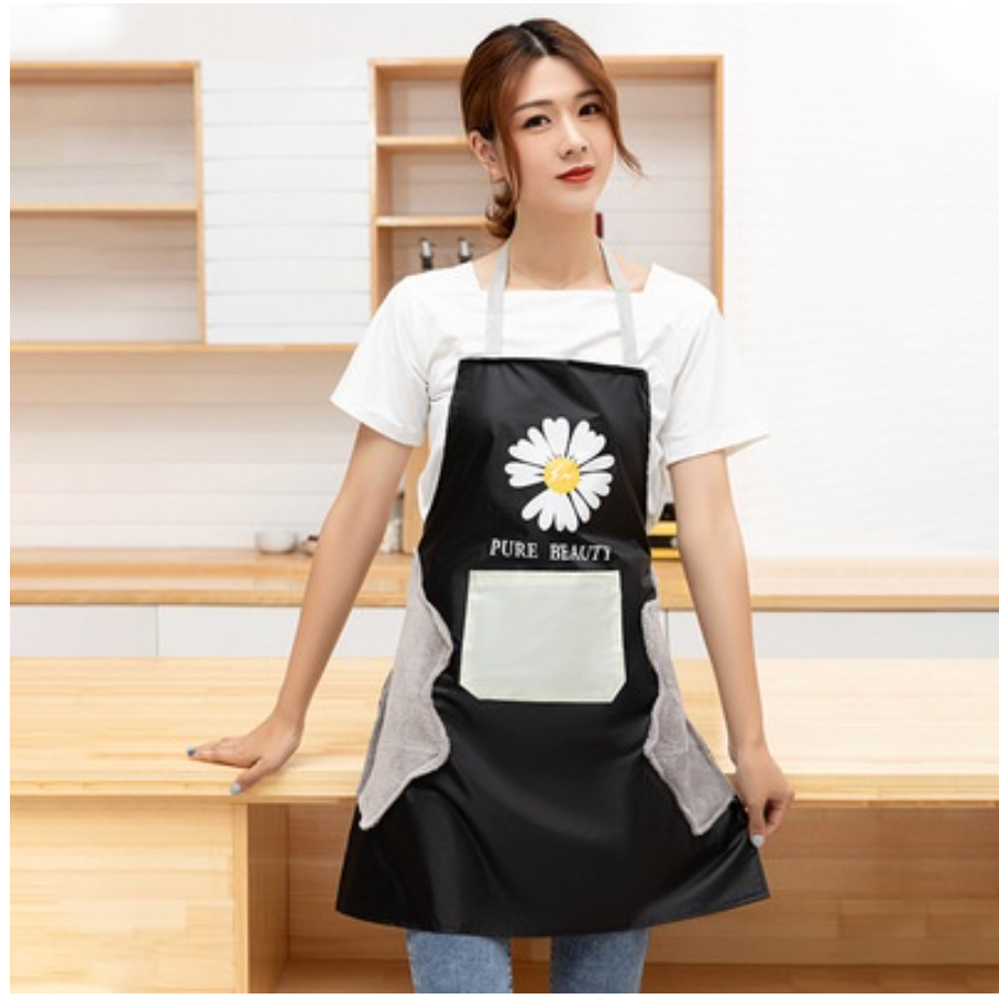 【GOGOMART】Apron Celemek Masak Anti Air &amp; Minyak - Motif Bunga Daisy