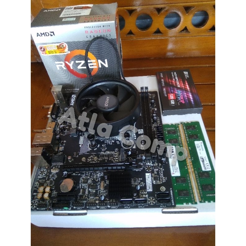 Ryzen 3 2200g + A320M + Ram 8gb kit + M.2 128gb/256gb