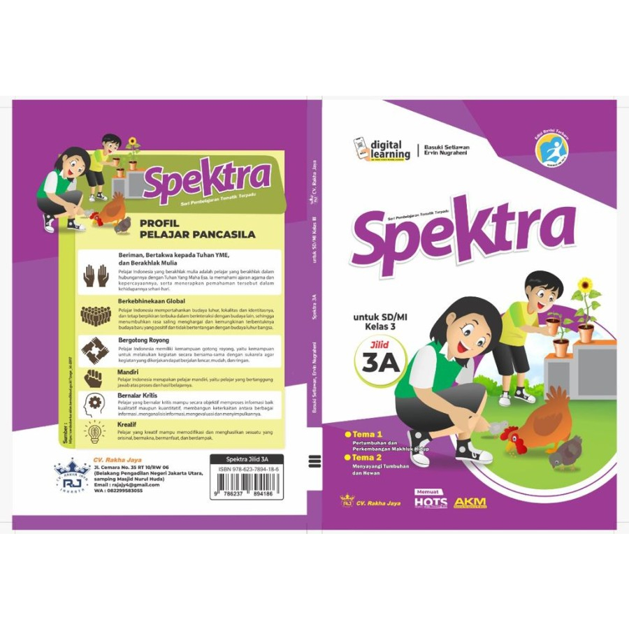 Spektra Tematik Kelas 3 Jilid A: Terdiri Dari Tema 1 Dan 2