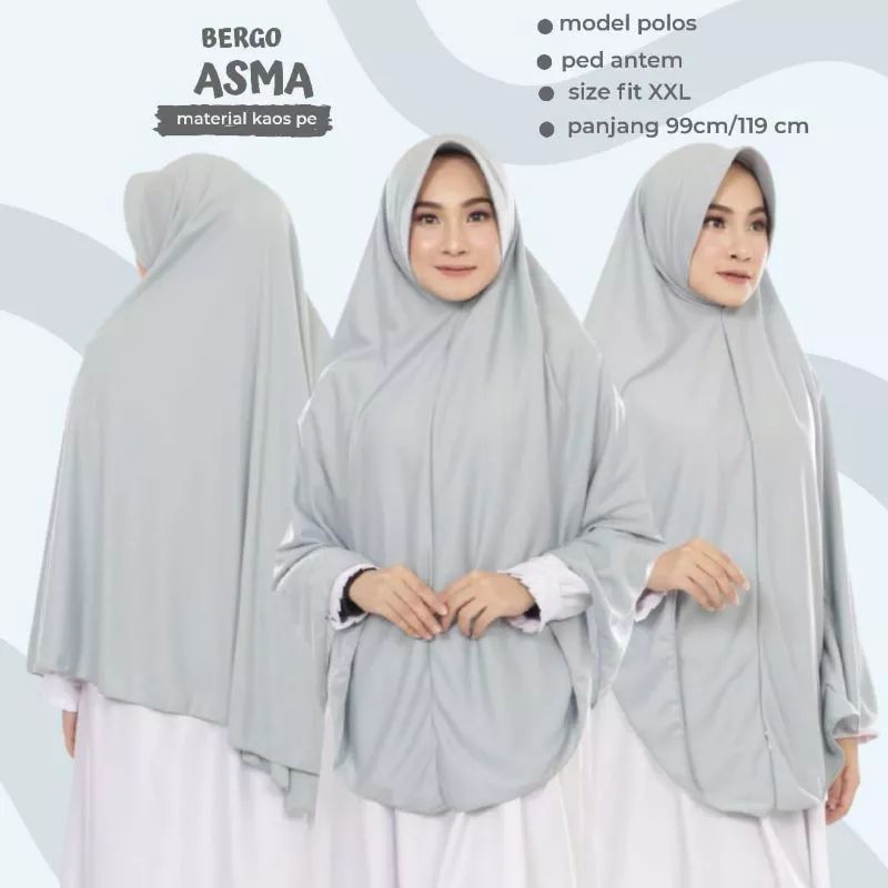 Bergo Asma Jumbo Putih