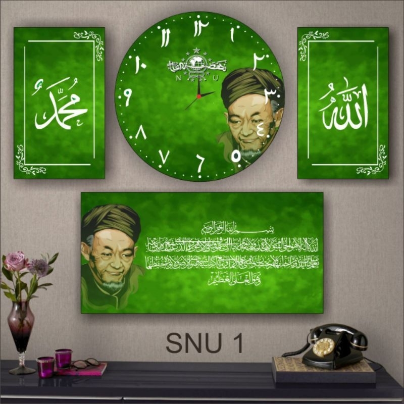 Jam kaligrafi satu set motif nu