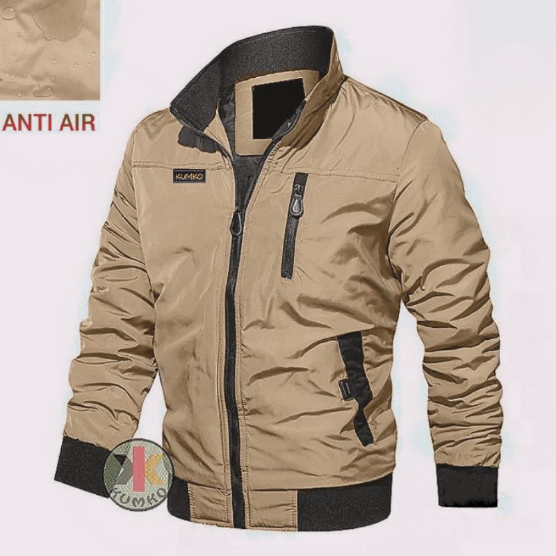 JAKET PRIA PARASUT ANTI AIR ANTI ANGIN SIMPLE OUTDOOR BOMBER HARRINGTON TERBARU KEREN DISTRO