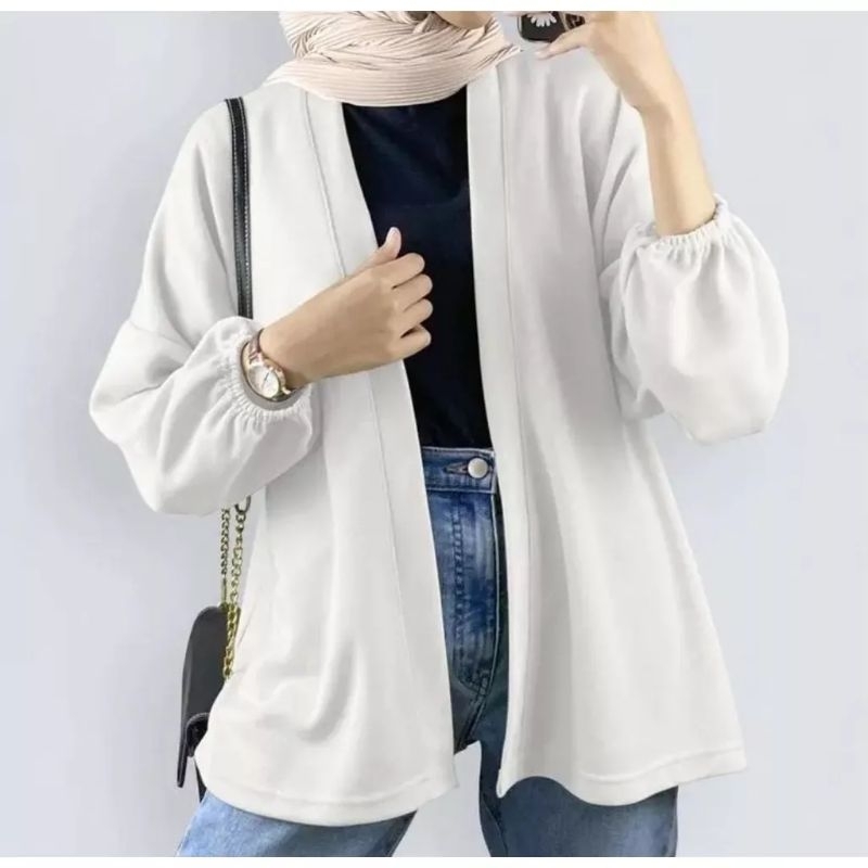 Cardigan Lengan Balon Crincle Air flow