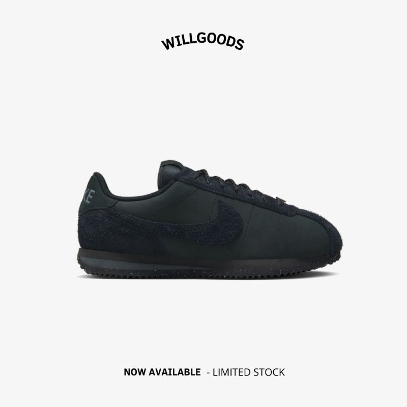 Nike Cortez PRM Triple Black Women Original Resmi BNIB