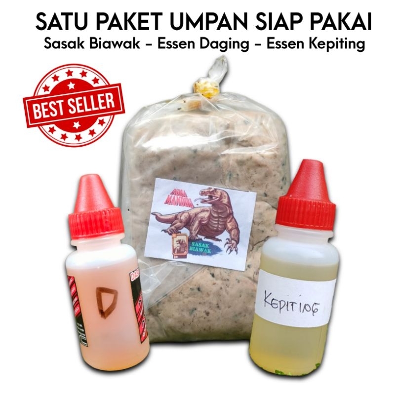 Paket Umpan Galatama Lele Siap Pakai Sasak Biawak, Essen Daging, Essen Kepiting