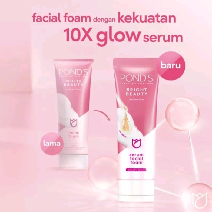 PONDS BRIGHT BEAUTY SERUM FACIAL WASH - SABUN MUKA FACIAL FOAM 100GR