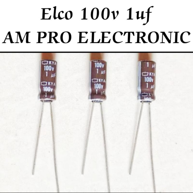 100pcs Elco 100v 1uf Elko Pengganti 50v Nippon Coklat Original