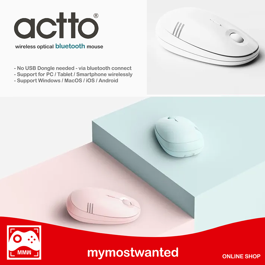 ACTTO Wireless Bluetooth Mouse - no dongle needed - Korea best design