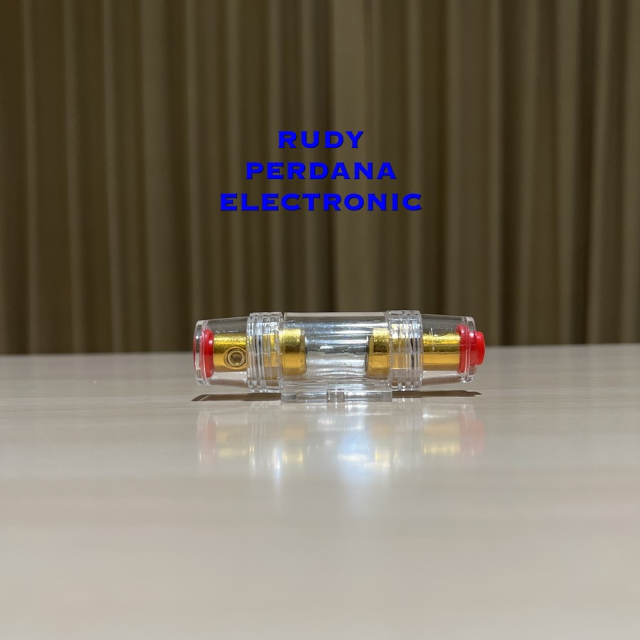 FUSE TUBE HOLDER TEMPAT SEKRING TABUNG BESAR AUDIO MOBIL 60 A AMPERE
