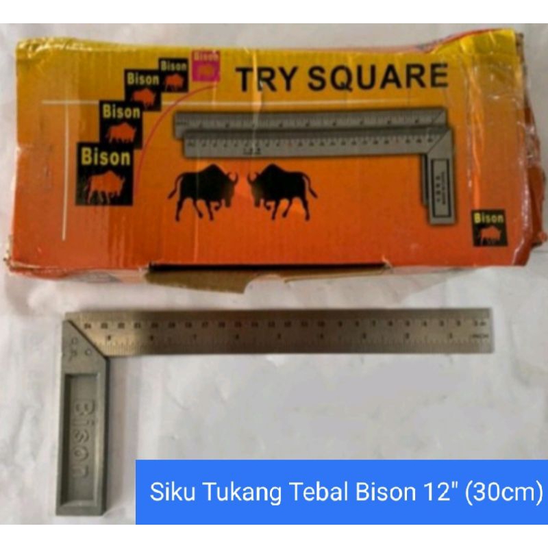 

Siku Tukang / Penggaris Tukang12in Bison / ATS Besi Plat Tebal