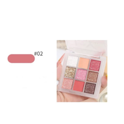 LAMEILA EYESHADOW PALLETE 9 WARNA PIGMEN GLITTER