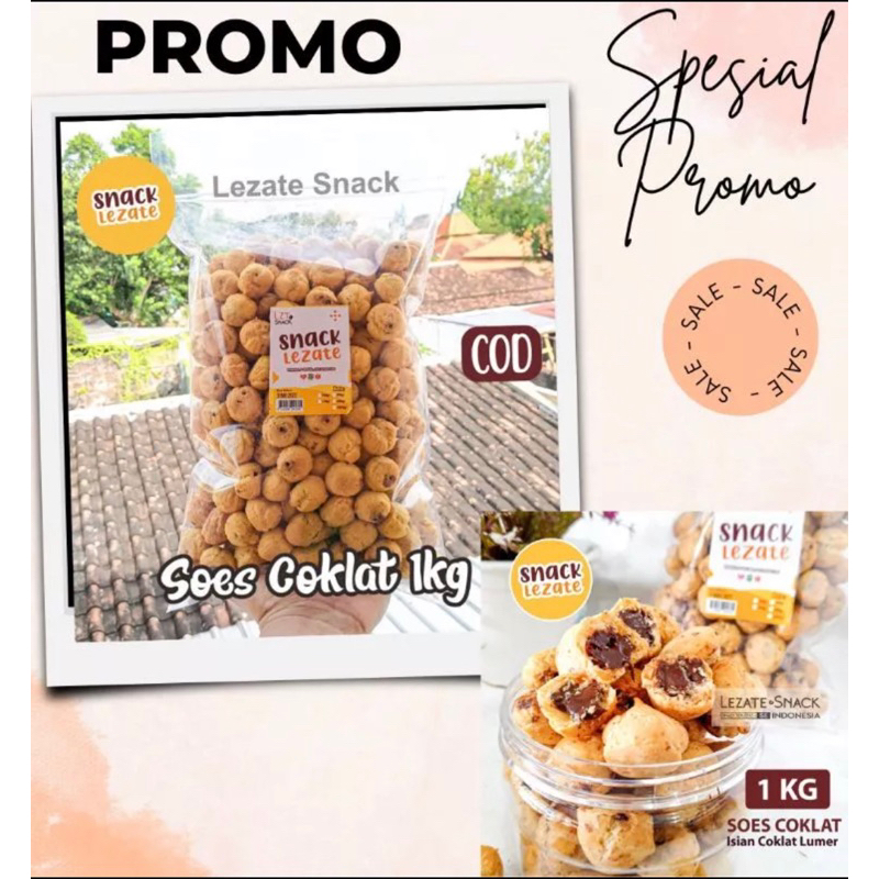 

Soes Kering Coklat Lumer Kemasan 500 gr / Cemilan Soes Coklat Lelehan Coklat lumer