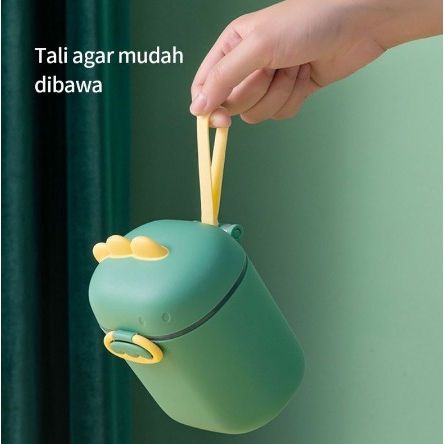 DHIOSHOPI - 800 ml Tempat Kotak Penyimpanan Susu Bubuk Bayi Besar Anti Tumpah Dino Anti Tumpah Sealed Wadah Makanan Kue