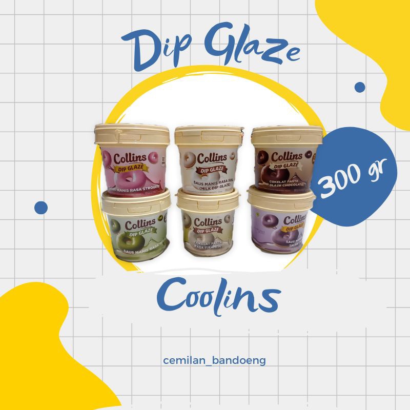 COLLINS DIP GLAZE KEMASAN PABRIK 300GR